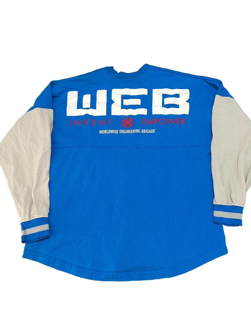 Disney Marvel Team Web Spider Man Avengers Blue Large Spirit Jersey Long Sleeve